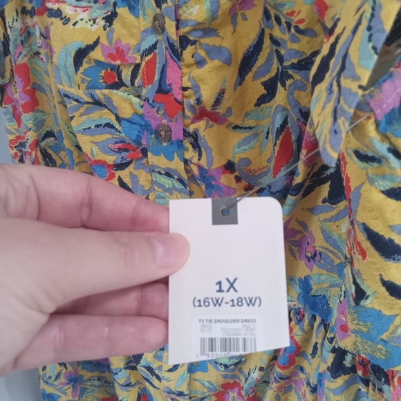 Terra & Sky Yellow Floral Mini Dress with Tie Straps - Picture 6 of 6